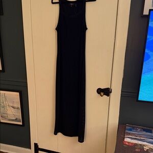 Theory Black Sleeveless Maxi Dress